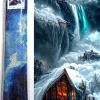 Puzzle Diamant painting: Cottage in winter 80x40 cm