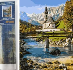 Puzzle Diamant painting: Church in Ramsau 30x40cm