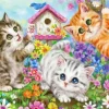 Puzzle Diamant painting: Cat gang 30x40cm