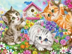 Puzzle Diamant painting: Cat gang 30x40cm