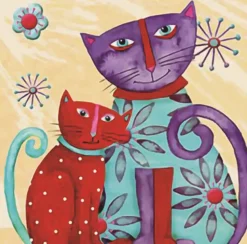Puzzle Diamant painting: Cats 30x30cm 7D