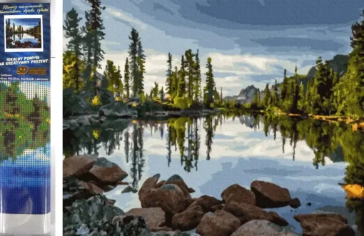 Puzzle Diamant painting: Calm lake 30x40cm