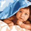 Puzzle Diamant painting: Cute toddler 30x40cm