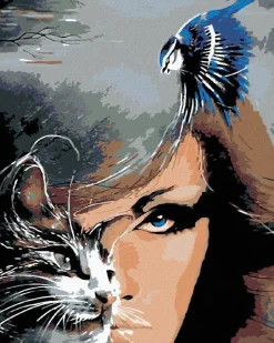 Puzzle Diamant painting: Cat's eye 30x40cm