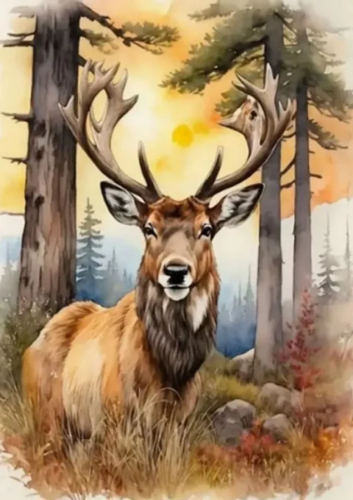 Puzzle Diamant painting: Deer 30x40 cm