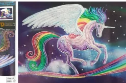 Puzzle Diamant painting: 7D Rainbow unicorn 30x40 cm