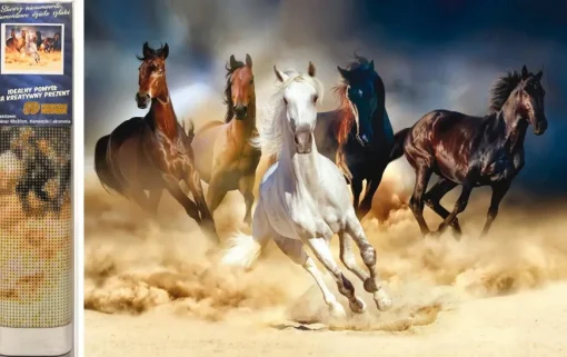 Puzzle Diamant painting: Frightened herd 30x40cm