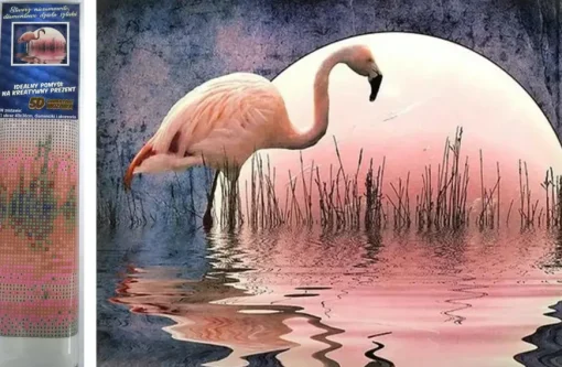 Puzzle Diamant painting: Flamingo 30x40cm