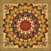 Puzzle Diamant painting: Golden mandala 30x30cm 7D