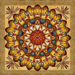 Puzzle Diamant painting: Golden mandala 30x30cm 7D