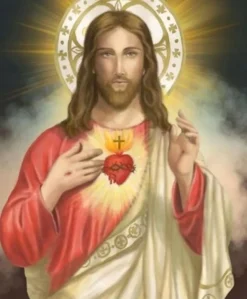 Puzzle Diamant painting: Jesus with a heart 30x40 cm