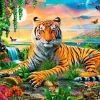 Puzzle Diamant painting: King of the jungle 30x40cm