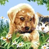 Puzzle Diamant painting: Little friends 30x40cm
