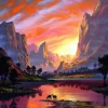 Puzzle Diamant painting: Mountains 30x40 cm