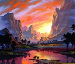 Puzzle Diamant painting: Mountains 30x40 cm