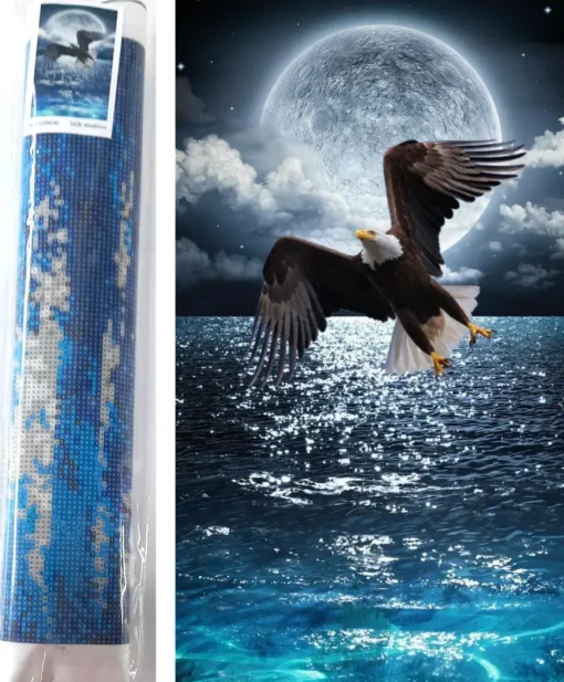 Puzzle Diamant painting: Night hunter 80x40 cm