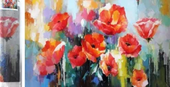 Puzzle Diamant painting: Poppies 80x40 cm
