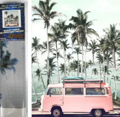 Puzzle Diamant painting: Pink bus 30x40cm