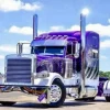 Puzzle Diamant painting: Purple truck 30x40 cm