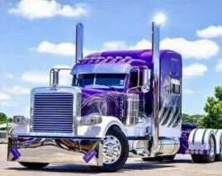 Puzzle Diamant painting: Purple truck 30x40 cm