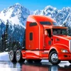 Puzzle Diamant painting: Red Kenworth truck 30x40cm