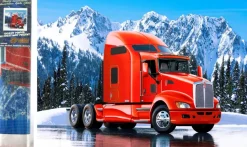 Puzzle Diamant painting: Red Kenworth truck 30x40cm