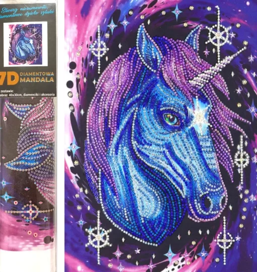 Puzzle Diamant painting: Star unicorn 30x40cm 7D