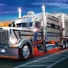 Puzzle Diamant painting: Silver truck 30x40cm