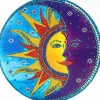 Puzzle Diamant painting: Sun and moon 30x30cm 7D