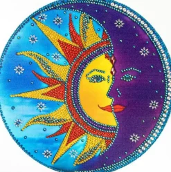 Puzzle Diamant painting: Sun and moon 30x30cm 7D