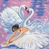 Puzzle Diamant painting: Swan Lake 30x40cm