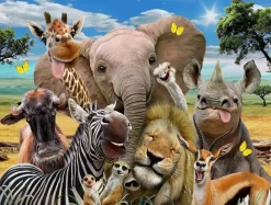 Puzzle Diamant painting: Safari selfie 30x40cm