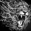 Puzzle Diamant painting: The roar of the beast 30x40 cm