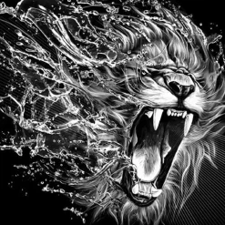 Puzzle Diamant painting: The roar of the beast 30x40 cm
