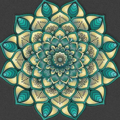 Puzzle Diamant painting: Turquoise mandala 30x40 cm