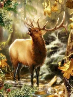 Puzzle Diamant painting: The call of the forest 30x40cm