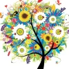 Puzzle Diamant painting: Tree in Blossom 30x30cm 7D