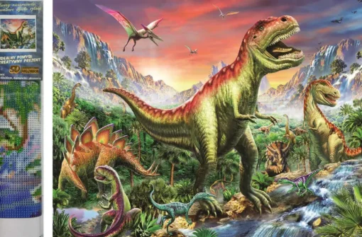Puzzle Diamond Painting Dinosaury 30x40cm