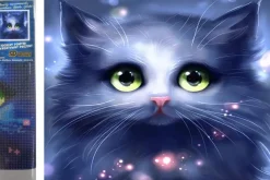 Puzzle Diamond Painting Gray kitten 30x40cm