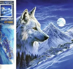 Puzzle Diamond Painting No膷ní lovci 30x40cm