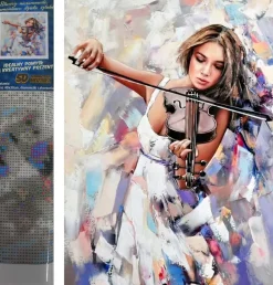 Puzzle Diamond Painting Violinist 30x40cm