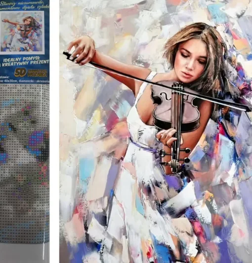 Puzzle Diamond Painting Violinist 30x40cm