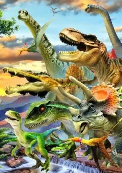 Puzzle Dino Sunset
