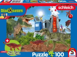 Puzzle Dinosaurs from Prehistoric Times + figure