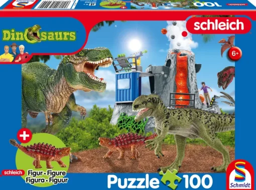 Puzzle Dinosaurs from Prehistoric Times + figure