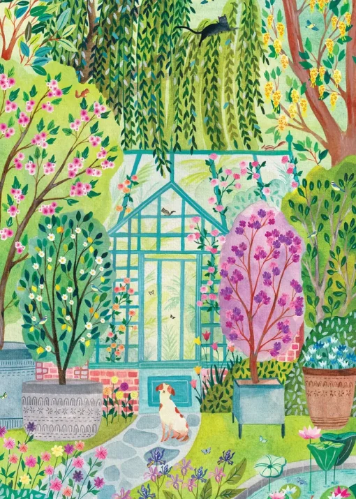 Puzzle Dog in the garden