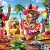 Puzzle Dogs Drinking at the Beach