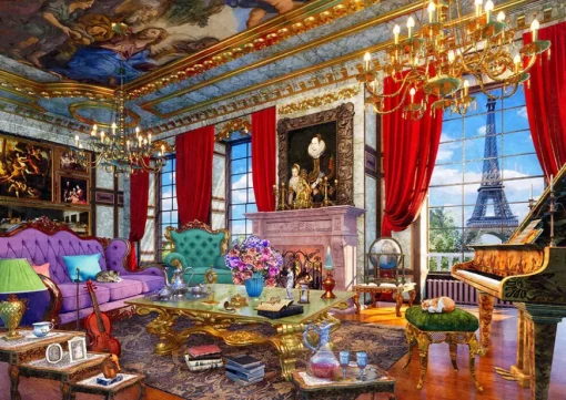 Puzzle Dominic Davison:  Palace in Paris drevené