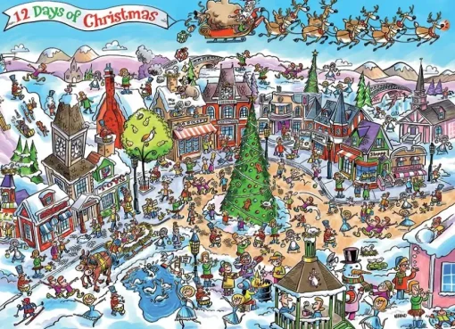 Puzzle Doodle Town: 12 Days of Christmas