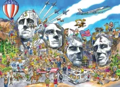 Puzzle DoodleTown: Mount Rushmore
